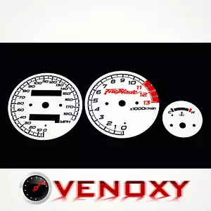 Honda CBR 900 RR 919 SC33 1996-1997 Gauge Faces MPH BLANCO - Imagen 1 de 1