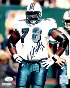 Foto 8x10 firmada/autografiada de Richmond Webb Miami Dolphins JSA 161251 - Imagen 1 de 2