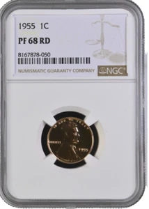 1955 Penny 1c PF-68 RD - Picture 1 of 2