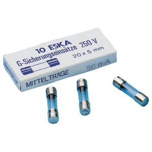ESKA 521.008 125mA Fusible De Vidrio De Media Fusión 5x20mm (Paquete 10) - Bild 1 von 1