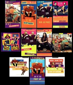 TARJETAS CAJA GAFAS Abiertas, Tarjeta de Cumpleaños, En Blanco, Marido o Papá ver fotos - Imagen 1 de 20