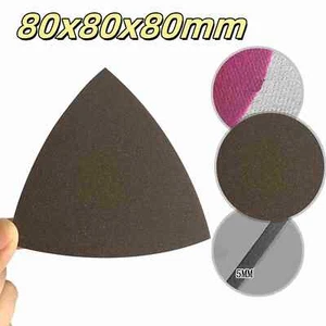 80x80x80mm Triangular Foam Sponge Hook & Loop Sanding Sandpaper Pads Orbital - Picture 1 of 7