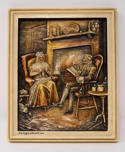 Vintage Ivorex Arthuir Osborne 3D Wall Plaque Made in England - Picture 1 of 10