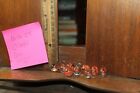 Vintage Glass Marble Coral Pink Orange Clear Flower Strips Lot of 11