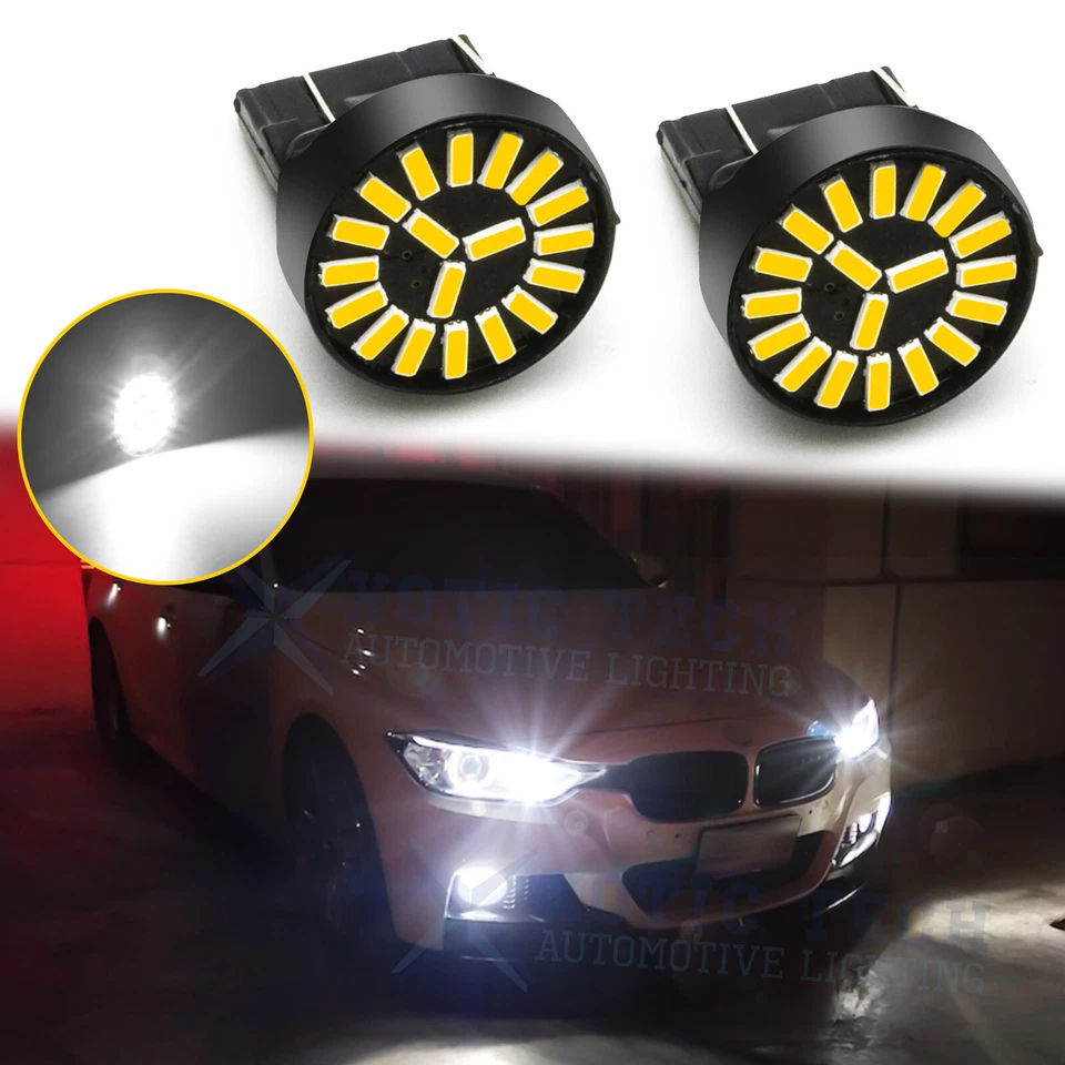 2x 7443 7444NA 7440 7505 Super Blanco 6000K Luz de circulación diurna DRL LED Bombillas Foto 1 de 4