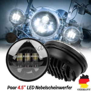 2x 4.5"Motorrad LED Nebelscheinwerfer Zusatzscheinwerfer Tagfahrlicht Für Harley - Bild 1 von 8