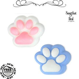 Cat Paw Squishy Toys | Stress Relief | 2 pcs (Pink&blue) - Picture 1 of 7