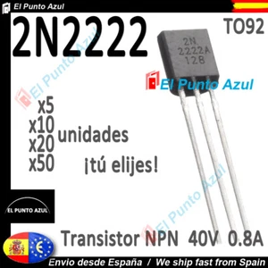Transistor NPN 2N2222 TO92 x5 x10 x20 x50 pcs 40V 0.8A - Imagen 1 de 5