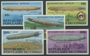 Kongo (Brazzaville) 1977 Luftschiffe Zeppeline 577/81 B postfrisch - Bild 1 von 1