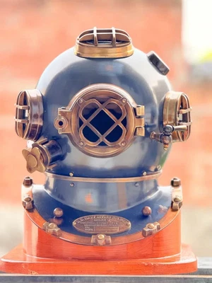 Casco de buceo Marina de los Estados Unidos Buzos de aguas profundas Casco Marítimo Casco de aguas profundas Foto 1 de 4