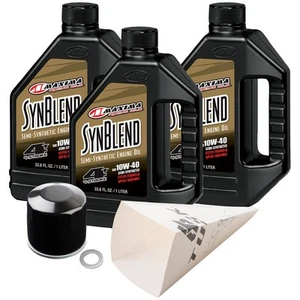 Tusk 4-Stroke Oil Change Kit Maxima Synthetic Blend 10W-40 For Yamaha Viking VI - Picture 1 of 1