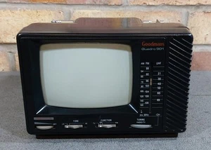 Vintage Goodmans Quadro 901 Portable Mono Television Radio TV - Picture 1 of 11