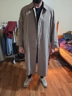 Gabardina vintage Chaps Ralph Lauren marrón 44R forro de lana extraíble con cinturón  Foto 1 de 4