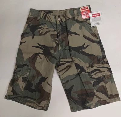 Nuevos Pantalones Cortos Carga Wrangler Niños Verde Camuflaje Ajustables 10 Reg Nuevos con Etiquetas Algodón Foto 1 de 4