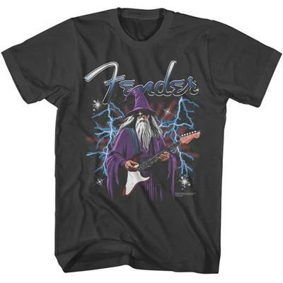 Fender Wizard Playing Strat Smoke Music Shirt - Image 1 of 3