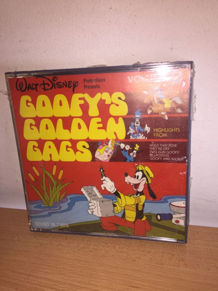 Película Pellicola Super 8 mm Walt Disney Cinecasa GOOFY'S GOLDEN GAGS 120m Foto 1 de 2