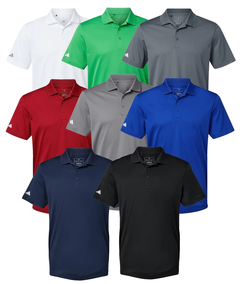 Camisa polo de golf deportiva transpirable básica Adidas para hombre - A430 - Nueva Foto 1 de 1