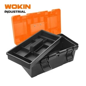 Heavy Duty 17" 470mm Plastic Toolbox Storage Tool Box Orange Black New - Picture 1 of 1