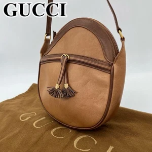 Used Gucci Round Crossbody Shoulder Bag Interlocking Tassel G Hardware Japan - Picture 1 of 13