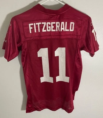 Nueva Jersey Larry Fitzgerald Reebok NFL Cardinals Roja Juvenil Talla S Poliéster/Nylo Foto 1 de 4