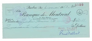 1953-05-06, BANK OF MONTREAL, QUEBEC, PAID TO QUEBEC POWER CO., BY PAUL TALBOT - Picture 1 of 2