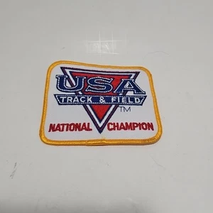 Vintage nuovo ferro ricamato su toppa USA TRACK & FIELD campione nazionale - Foto 1 di 3