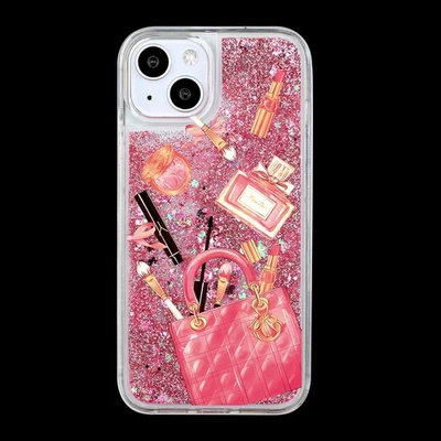 Quicksand Handbag Case For Various Phone Girls Liquid Glitter Flash Cover Back - Image 1 of 4