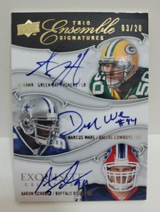 2008 Upper Deck Exquisite Trio Ensemble HAWK/WARE/SCHOBEL Signatures SSP /20 - Picture 1 of 21