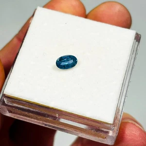 Natural Blue Sapphire Sri Lanka Faceted Oval Gemstone 0.90 carat 7x5mm E0-1440 - Picture 1 of 7