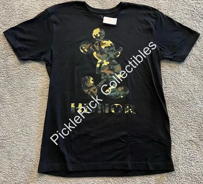 Disney Parks Shirt 2025 Mickey Mouse Honor Camouflage Black Adult 2X-Large - Image 1 of 3