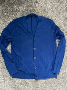 Men's Gap Lightweight Blue Cardigan Button up Sweater Size Large Teacher - Picture 1 of 4