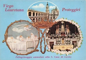 33-32C) CARTOLINA VIRGO LAURETANA PROTEGGICI PELLEGRINAGGIO AMMALATI CASA LORETO - Bild 1 von 2