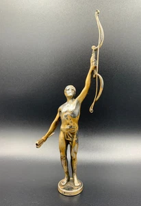 Art Deco Indian Native American Archer Gladiator Hood Ornament Car Emblem Mascot - Picture 1 of 19