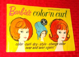 VINTAGE MATTEL BARBIE COLOR N CURL HAARSTYLING ANLEITUNGSBUCH BOOKLET ALT RARITÄT - Bild 1 von 9