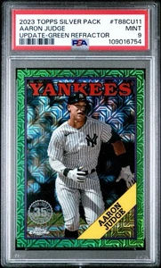 2023 Topps Update Silver Pack 1988 Aaron Judge Green Mojo /99 PSA 9 !! Yankees - Bild 1 von 2