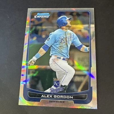 Alex Gordon 2012 Bowman Chrome Refractor #40 Kansas City Royals Baseball Card - Image 1 of 4