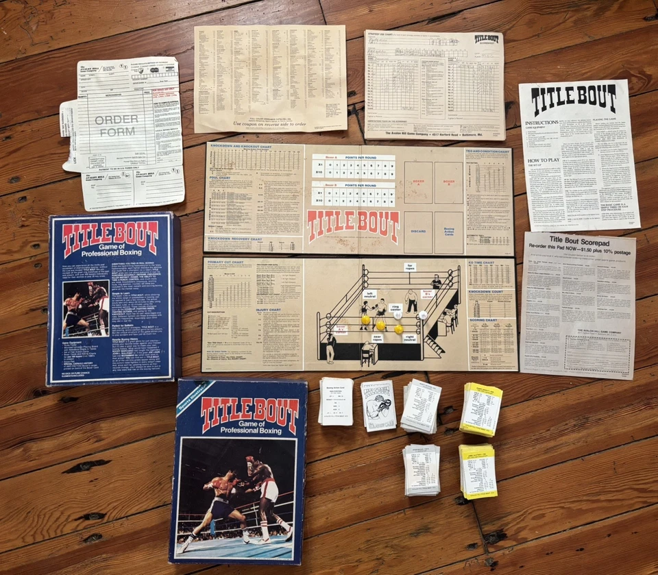 TITLE BOUT JUEGO DE BOXEO PROFESIONAL AVALON HILL LIBRERÍA JUEGO #9420  Foto 1 de 4