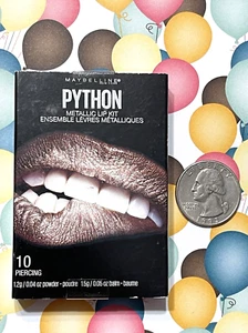 Maybelline New York Lip Studio Python 10 PIERCING Metallic Duo Portable Lip Kit - Picture 1 of 10