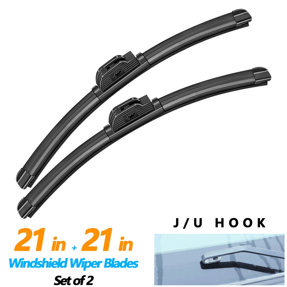Juyioudy Windshield Wiper Blades Fit For Volvo V90 1998-1997 21"+21" J U 2Pack - Image 1 of 4