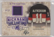 2017 Leaf ITG Used Nickname Hall of Fame Relics Purple /12 Daniel Alfredsson HOF