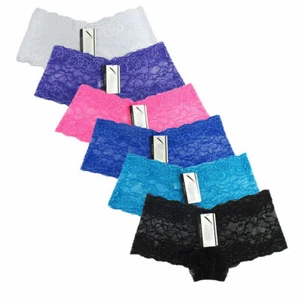 Pack of 6 Womens Ladies Lace French Knickers Briefs Seamless Underwear Panties - Picture 1 of 16