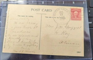 RPPC Postcard w/ Gorgeous 1 cent stamp "View at Asbury New Jersey" early 1900's - Picture 1 of 3