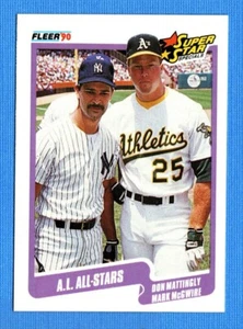1990 Fleer #638 Don Mattingly/Mark McGwire New York Yankees/Oakland Athletics - Picture 1 of 1