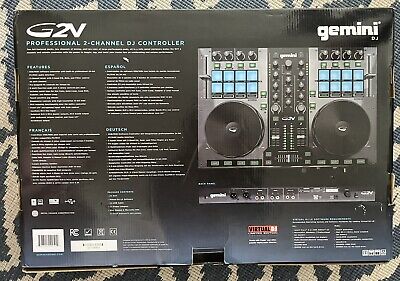 Gemini G2v DJ Decks 2 Channel Controller. Virtual DJ Software. • 216.26€