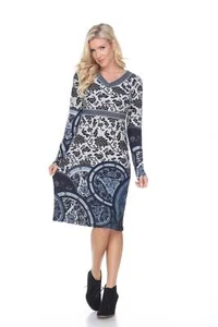 White Mark Naarah Embroidered Sweater Dress Size L - Picture 1 of 5