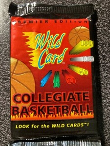 1991-92 WILD CARD COLLEGIATE BASKETBALL PREMIER EDITION 6 PACK LOTS
