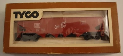 HO 1/87 Vintage Tyco No. 344B Hopper Non-Operating BURLINGTON  New - Image 1 of 4