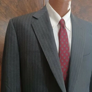 Abrigo Chaqueta para Hombre Canali Talla 42 L Gris a Rayas Solapa con Muescas ITALIA - Imagen 1 de 7