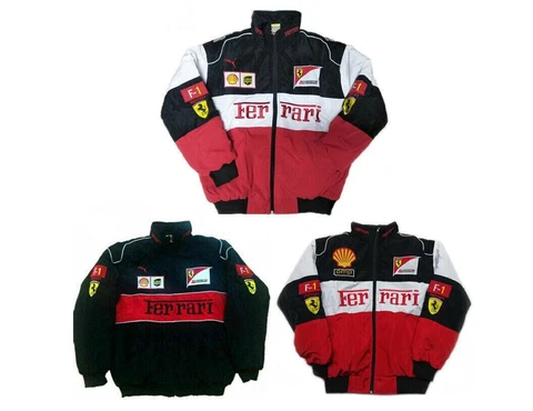 New 2021 FERRARI Black Embroidery EXCLUSIVE JACKET suit F1 team racing Cover