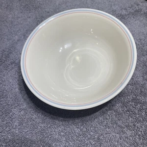 Cuencos de sopa de cereales Corelle English Breakfast rayas azules y rosas 6 1/4" - Imagen 1 de 4